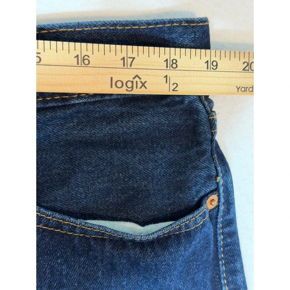 Levi Strauss & Co 505 Mens Jeans Dark Wash‎ Straight Fit W38 L34 (actual 33)